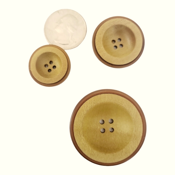 Vintage MCM 2 Toned Bronze Tan Concave Button Assortment Lot 100+ - Picture 6 of 7